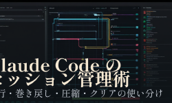 Featured image of post Claude Code のセッション管理入門 ── 続行・巻き戻し・圧縮・クリアをどう使い分けるか