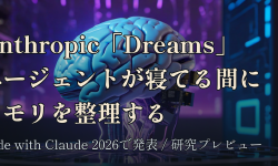 Featured image of post Anthropic「Dreams」発表。Claudeエージェントが寝ている間にメモリを整理する仕組み